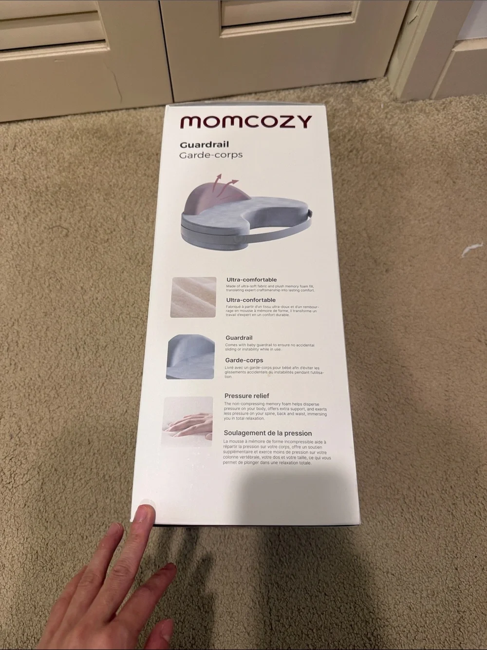 Momcozy Gray nursing pillow
